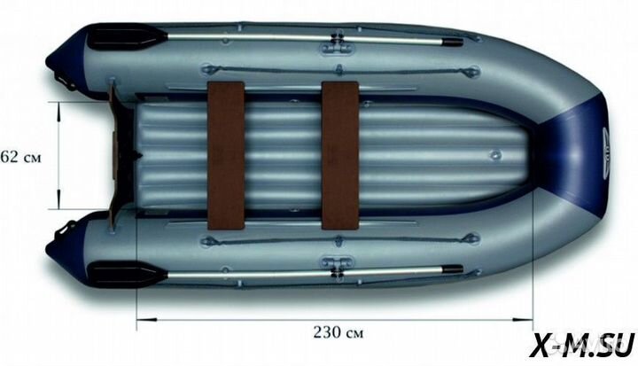 Лодка «флагман - 330U» серый