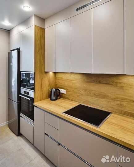 Кухонный гарнитур без ручек