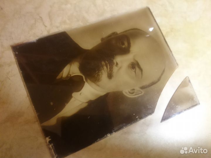 Фотография Ленина В.И. на стекле