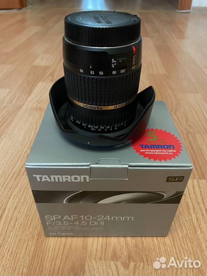 Объектив tamron 10-24mm canon EF-S