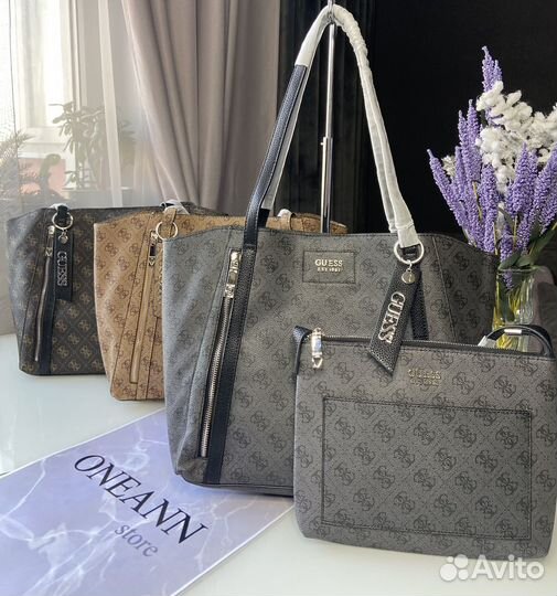 Сумка шоппер 2в1 Guess новинка в расцветках