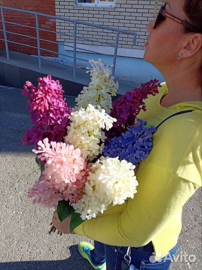 Искусственные цветы, сирень латекс