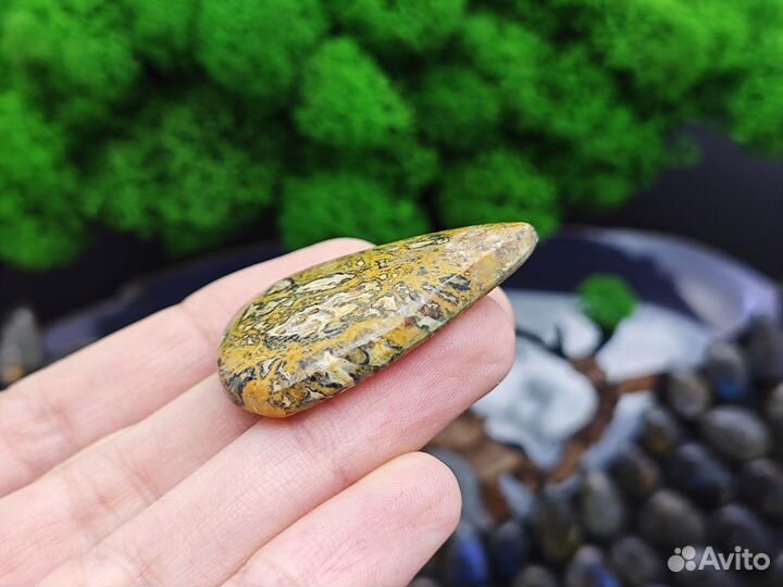 Кабошон Яшма пейзажная 41,0-31,4-6,3