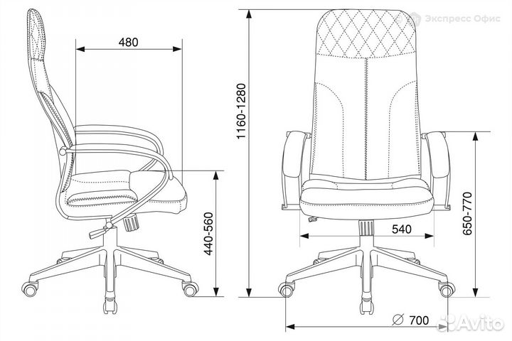 Кресло для руководителя Бюрократ CH-608/fabric-dgrey