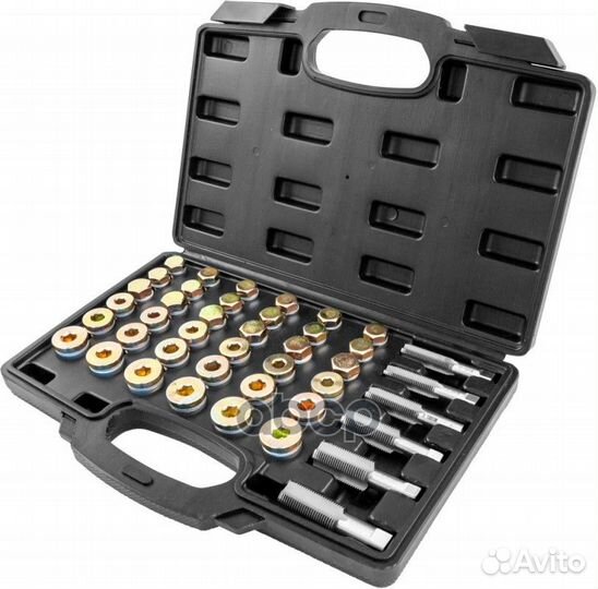 Набор для ремонта масляных пробок 114 пр: метчи