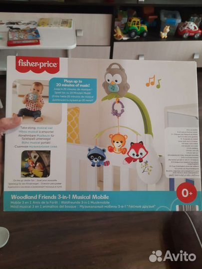 Мобиль музыкальный на кроватку fisher price