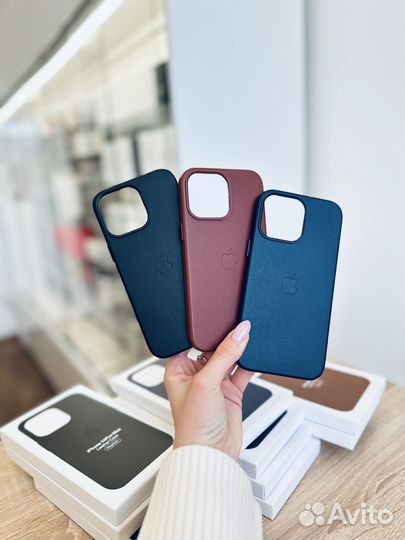 Кожаный чехол на 14 / 14Pro / 14PM