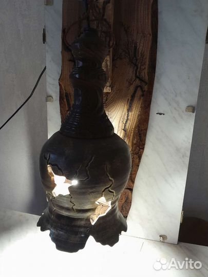 Светильник (бра ) керамика основание дерево