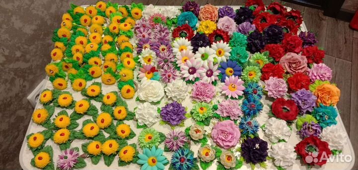 Розы - заколки и резиночки