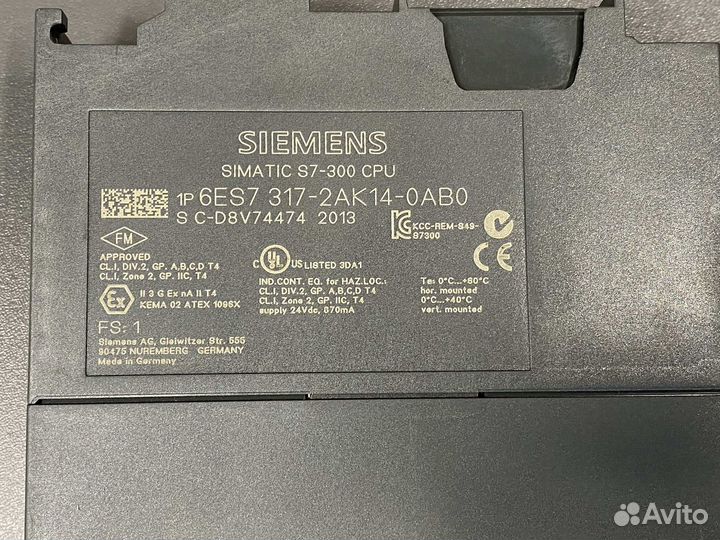 Siemens 6ES7 317-2AK14-0AB0 новый, 1 шт