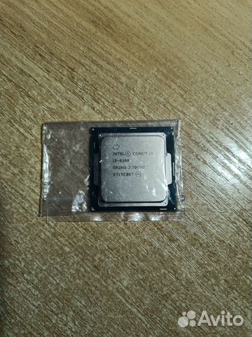 Процессор intel core i3 6100 + кулер