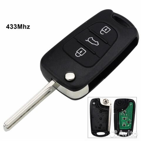 Ключ выкидной Hyundai / Kia с чипом и д/у 433Mhz