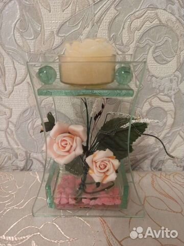 Подсвечник со свечкой