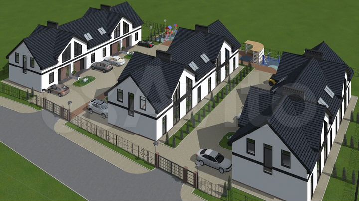 Таунхаус 98,5 м² на участке 2 сот.