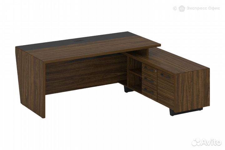 Стол для руководителя с опорной тумбой, правый Corner COR.SRT-20 (R)