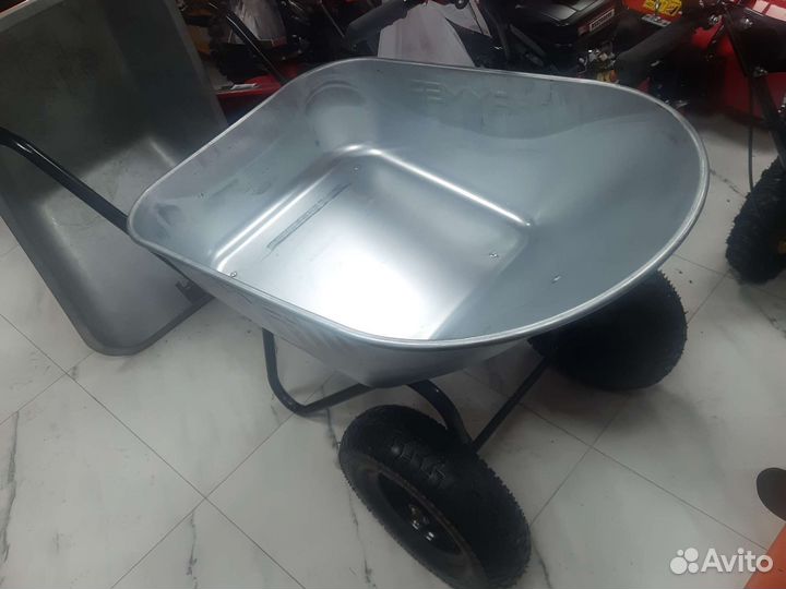 Тачка строительная 2-кол 350 кг 150 л усил