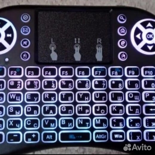 Беспроводная клавиатура с подсветкой и тачпадом I8