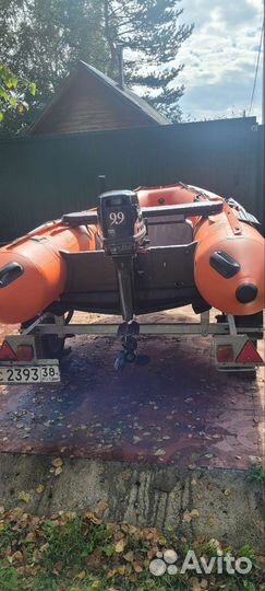 Лодка резиновая Solar380 мотор Tohatsu 18л/с