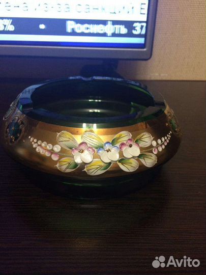 Пепельница богемо с лепкой