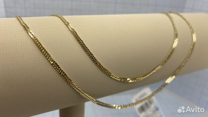 Золотая цепь панцирная 45 желтое