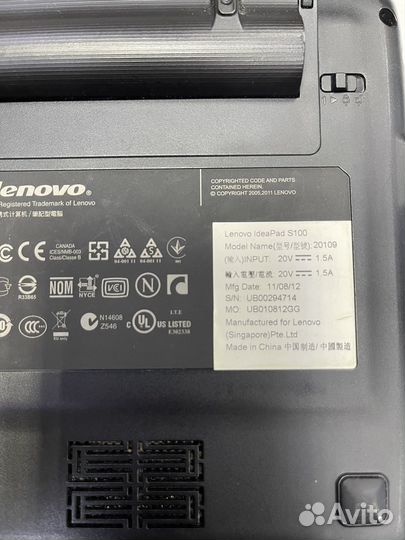 Нетбук Lenovo ideaPad S100 (20109)