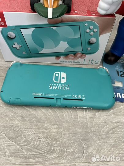 Nintendo Switch Lite Прошитая Бирюзовая 10 игр