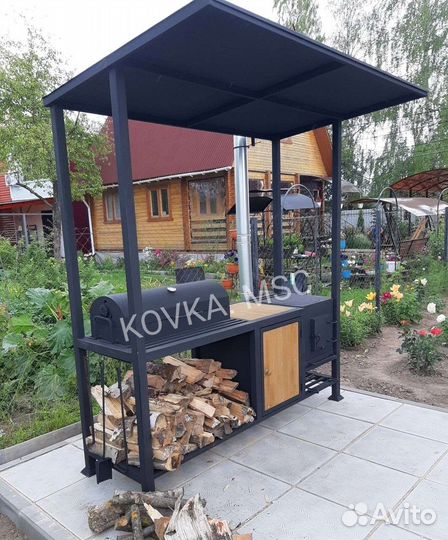 Мангал с крышей