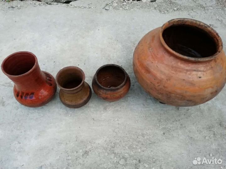 Керамические горшки крынка кувшин