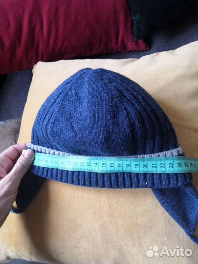 Шапка зимняя шерстяная на подкладе 50