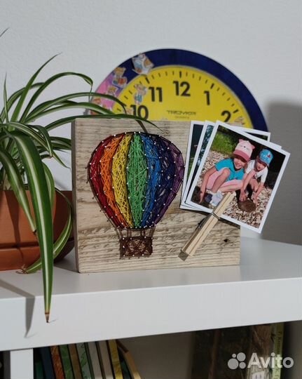 Панно подставка для фотографий заметок на прищепке