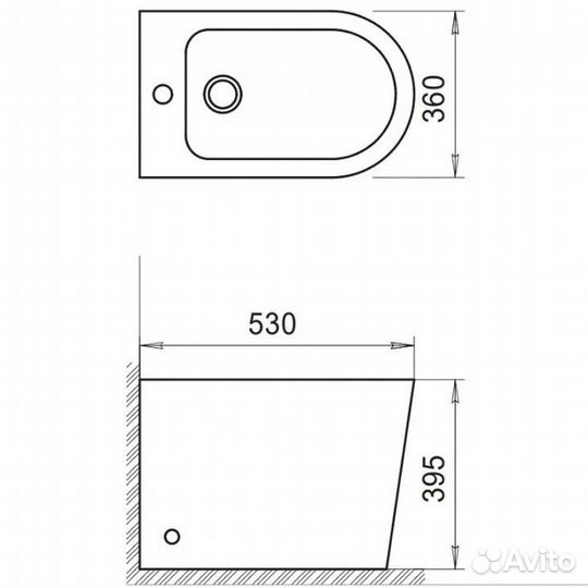 Биде BelBagno Flay-R BB1003B Белое