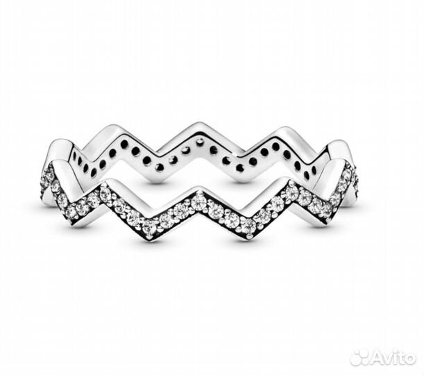 Кольцо Pandora Мерцающий зигзаг