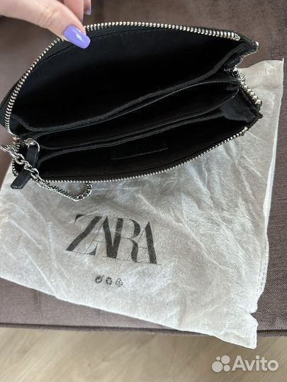 Сумка клатч под замшу Zara состояние новой