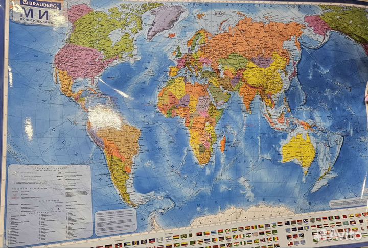 Карта мира на стену