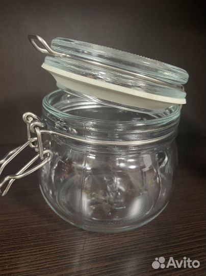 Банка IKEA стеклянная с крышкой