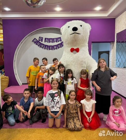 Ростовая кукла, медведь, чебурашка, поздравление