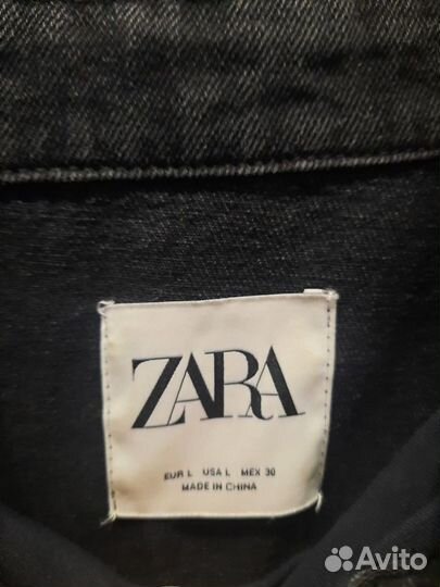 Джинсовая рубашка zara