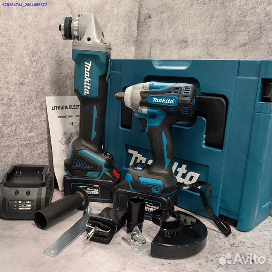 Болгарка ушм + Гайковерт 350 Нм Makita набор 2в1