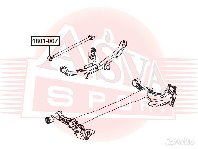 Сайлентблок задней поперечной тяги зад