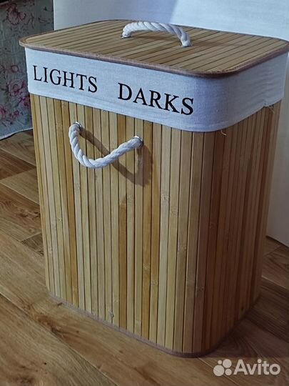 Корзина для белья из бамбука