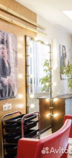 Гримерное зеркало с лампочками во весь рост