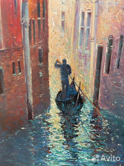 Картина маслом Венеция 80*40 ручная работа