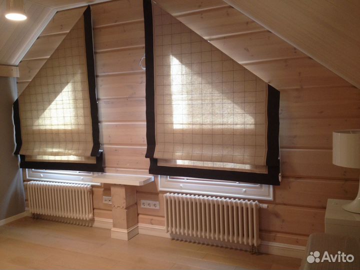 Римские шторы на мансарду