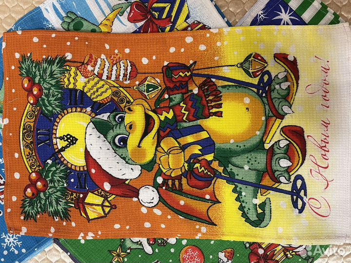 Вафельные полотенца новогодние