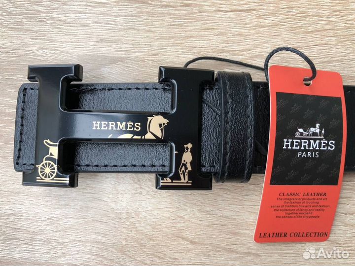 Ремень мужской Hermes кожаный. Новый