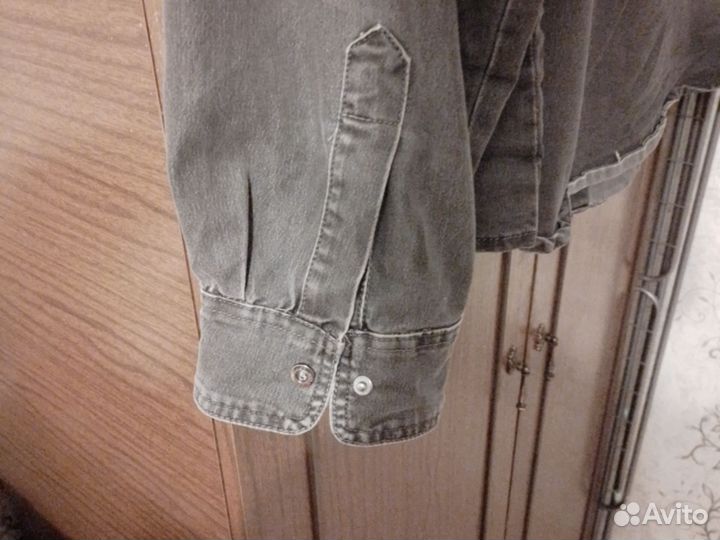 Рубашка мужская джинсовая 60-62