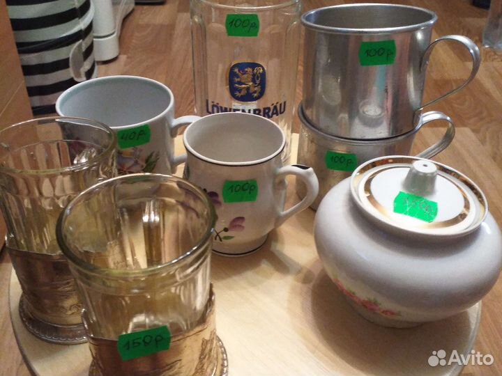 Чайные чашки, речной круиз, (раритет), сахарн