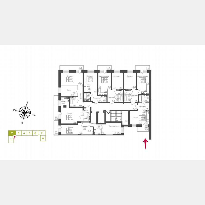 1-к. квартира, 39,5 м², 3/5 эт.