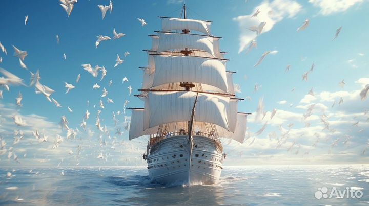 Картина маяк на холсте