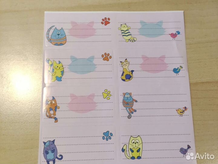 Наклейки на тетрадь